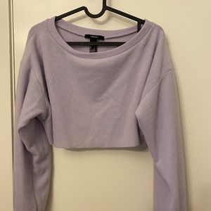 Purple Crop Sweater